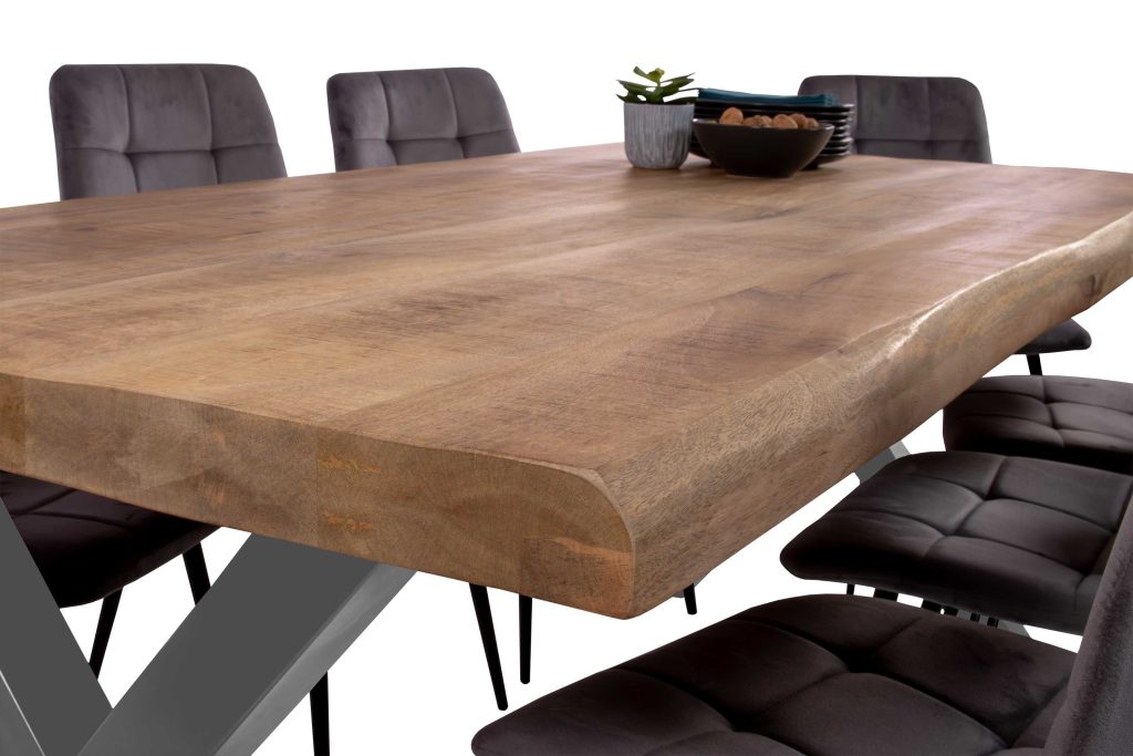 SAM_NEU-Esszimmer-Baumkante-Tische-Cali_aufgedoppelt-X_Gestell-mango-silber-220-BKT_Cali_mango_rough_04