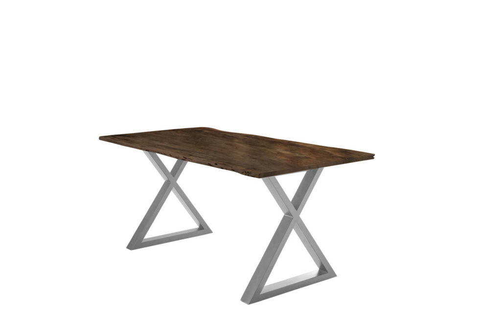 SAM_NEU-Esszimmer-Baumkante-Tische-Lubin-X-Gestell-nuss-silber-200-Lubin_nussbaum_silber_200_02