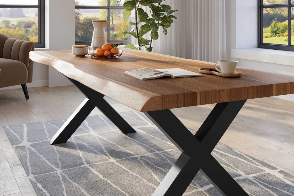 SAM_NEU-Esszimmer-Baumkante-Tische-Titan-Natur-X-Gestell-Schwarz-220×110-ML_Titan_220_natur_X_schwarz_04