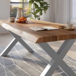 SAM_NEU-Esszimmer-Baumkante-Tische-Titan-Natur-X-Gestell-Silber-240×110-ML_Titan_240_natur_X_silber_04