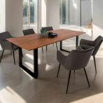 SAM_NEU-Esszimmer-Esszimmertische-Schweizer_Kante-U_Gestell-Atlanta-nussbaumfarben-schwarz-220-Bk_Schweizer_kante_220_nuss_schwarz_02